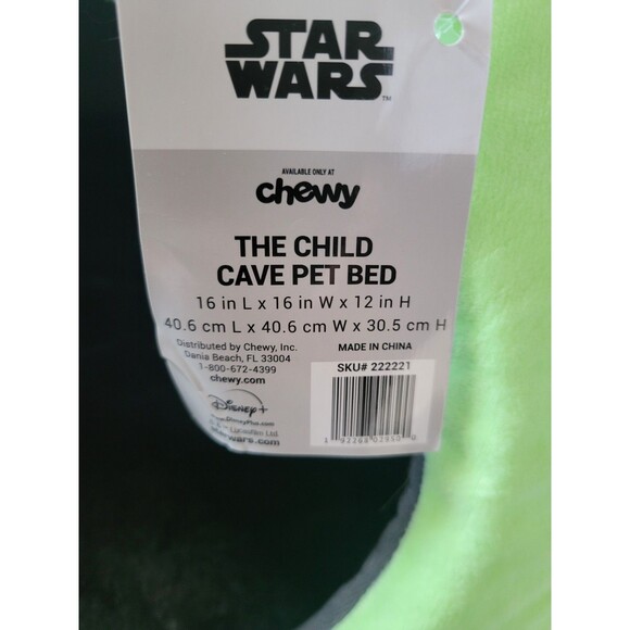 Brand-New Chewy Star Wars Mandalorian The Child Cave Pet Bed Baby Yoda Grogu - Picture 6 of 11